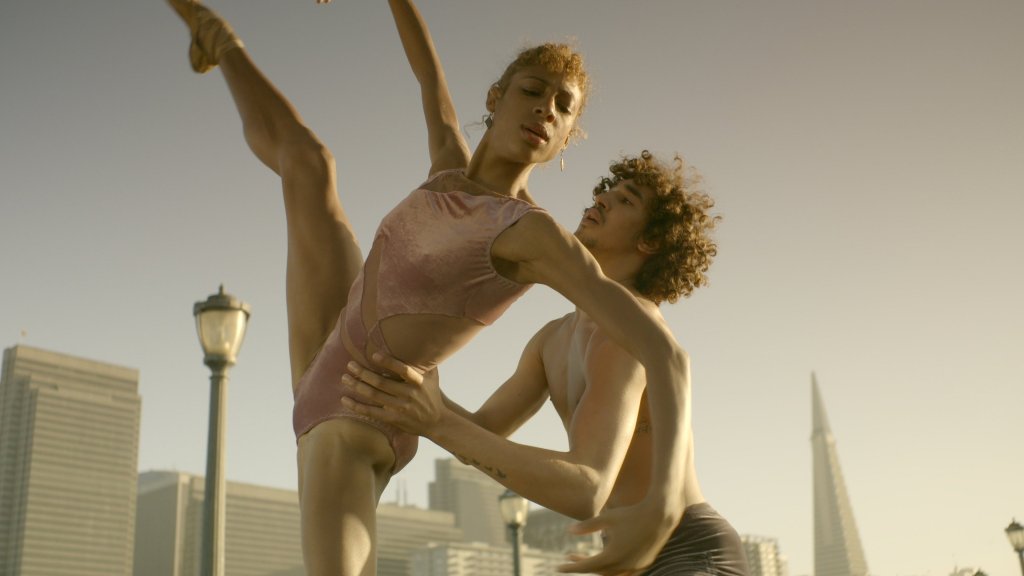 Two dancers performing