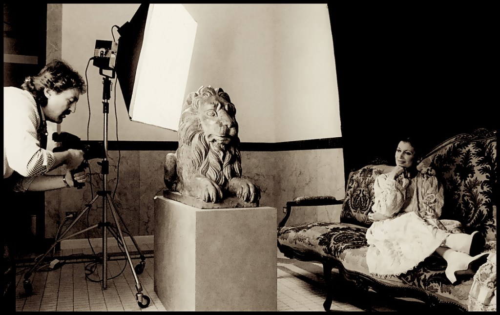 Young Italian ballet icon Carla Fracci posing for a photoshoot