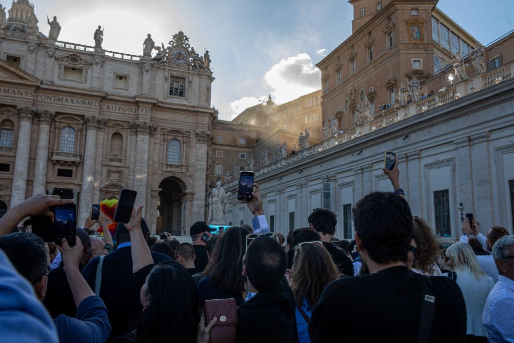 VATICAN CITY 9 May 2025: White smoke rises from the chimney of the Sistine Chapel, signaling the election of a new pope on the third day of the Papal Conclave. Cardinal Robert Francis Prevost of the United States has been elected and has taken the name