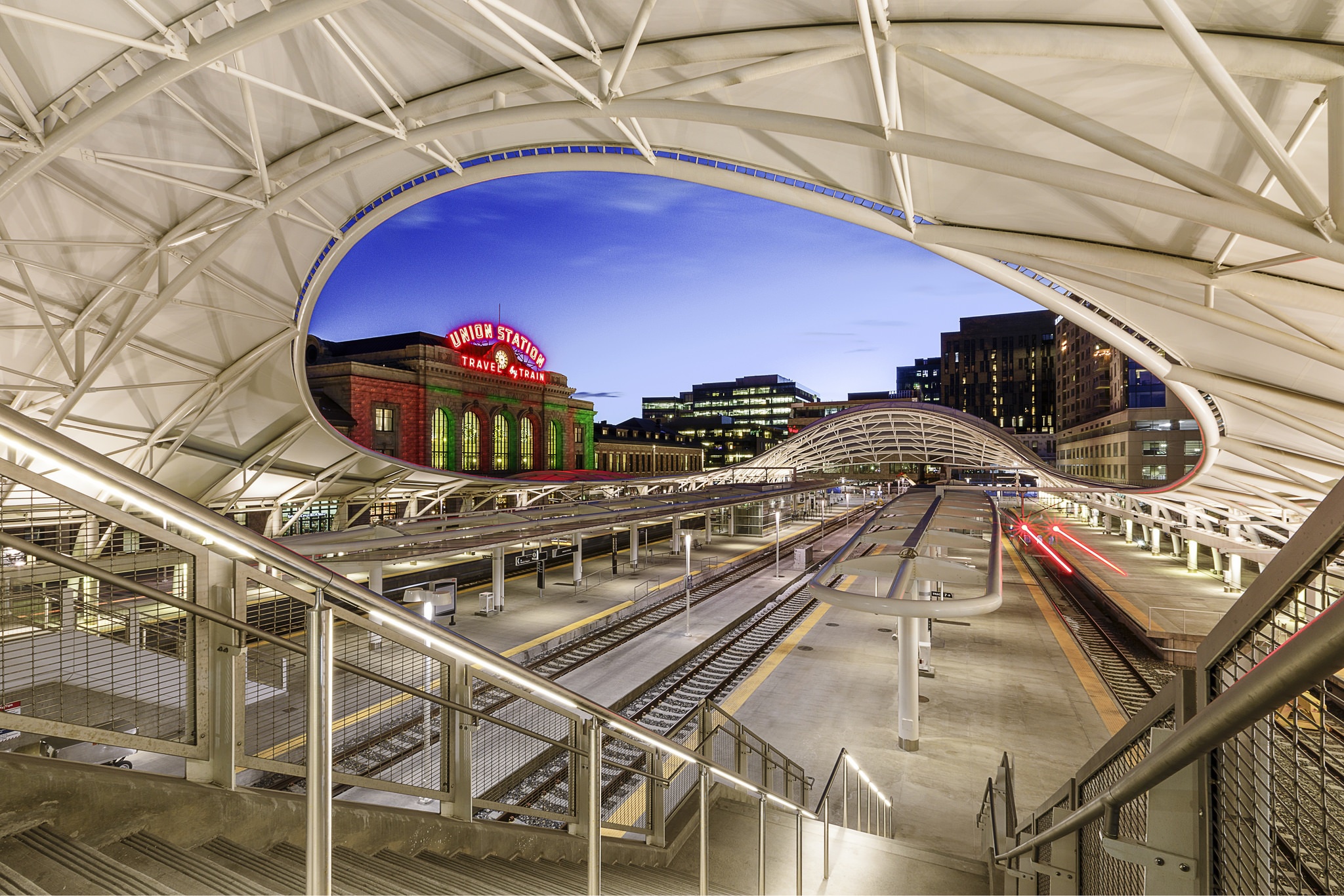 Historic Union Station in Denver, Colorado, symbolizing the city's connectivity, now boosted by the new direct flight to Rome, Italy.